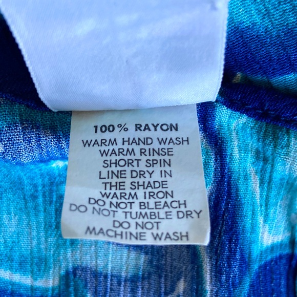 Vintage 1990s Floral Print Crinkly Sleeveless Maxi Dress Sz - Picture 9 of 9